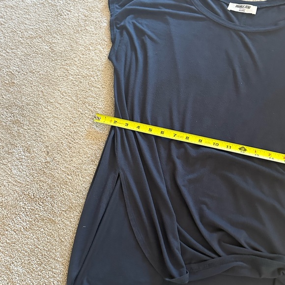 Double Zero brand Super Soft Swoop Bottom Tee - Navy, Small - Picture 11 of 12